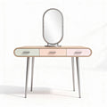 Coiffeuse en bois avec miroir et trois tiroirs dimensions 120 x 50 x 75cm
